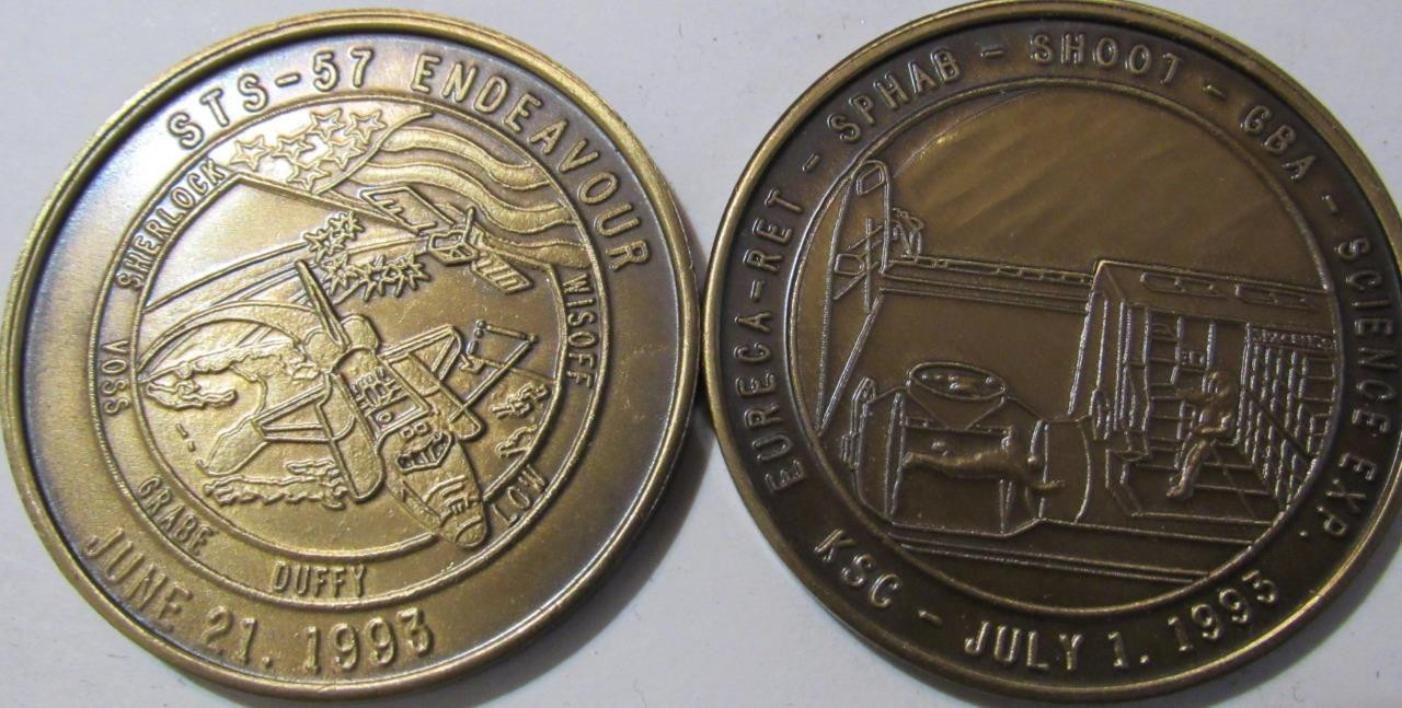 STS-57 ENDEAVOUR SPACE TRANSPORTATION SYSTEM SHUTTLE MISSION COIN