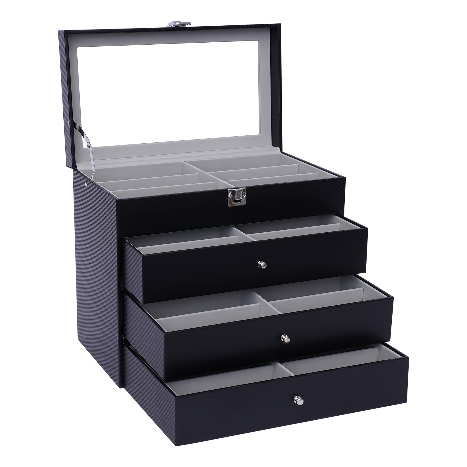 24-Slots Multiple Glasses Organizer Eyeglass Sunglass Storage Box Display Holder