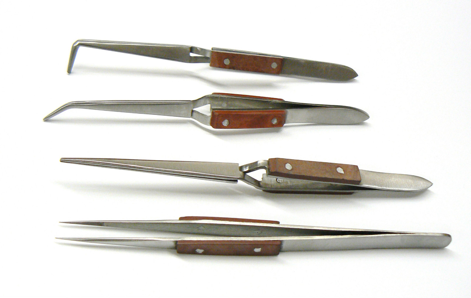 Cross Lock Fiber Grip Tweezers Heat Resistant Jewelry Soldering Self Locking 4pc