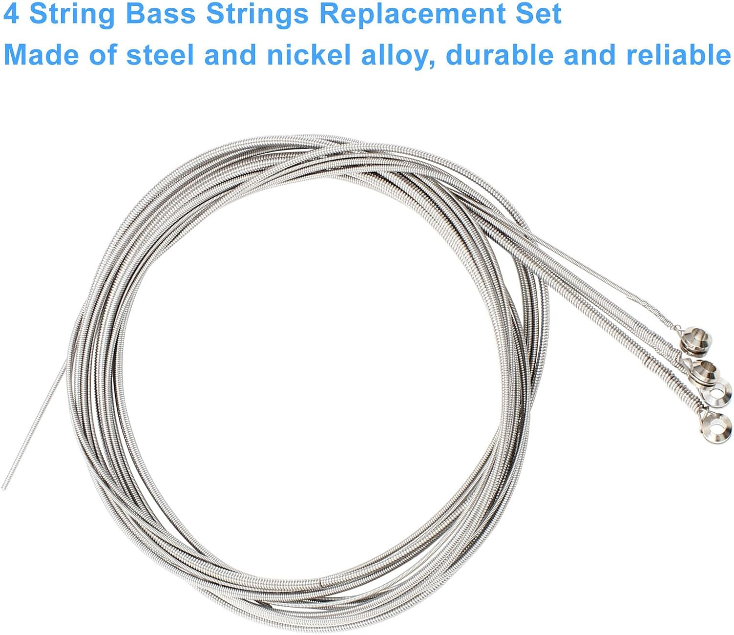 4 String Bass Guitar Strings Set, Stainless Steel Bass Strings, Precision Electr