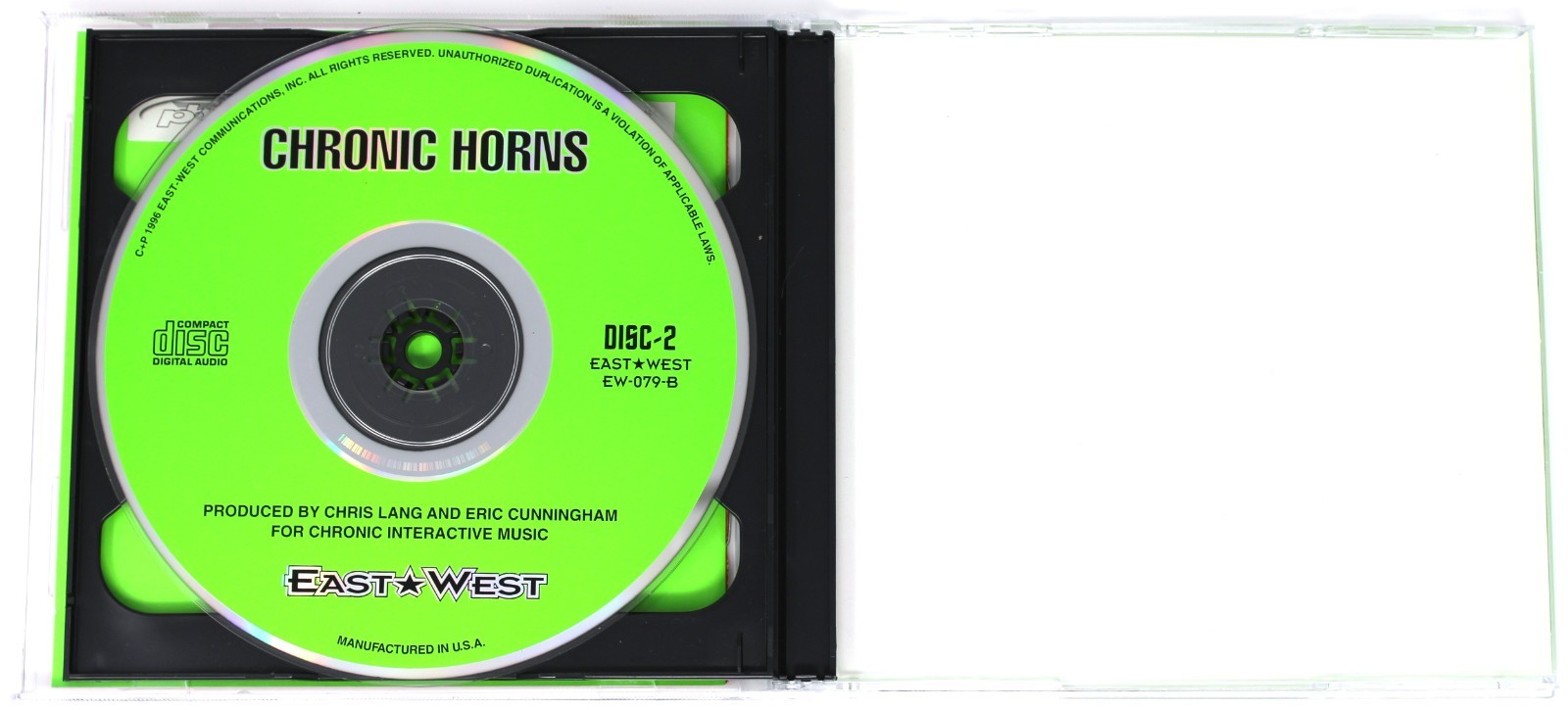 East West Chronic Horns Sample Library/Sound Library/Sampling Double CD 1996