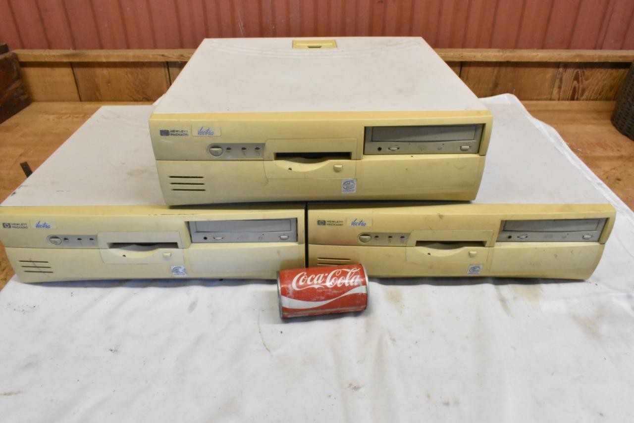 3 HP Vectra Vintage Computer Vectra VL400 DT Untested