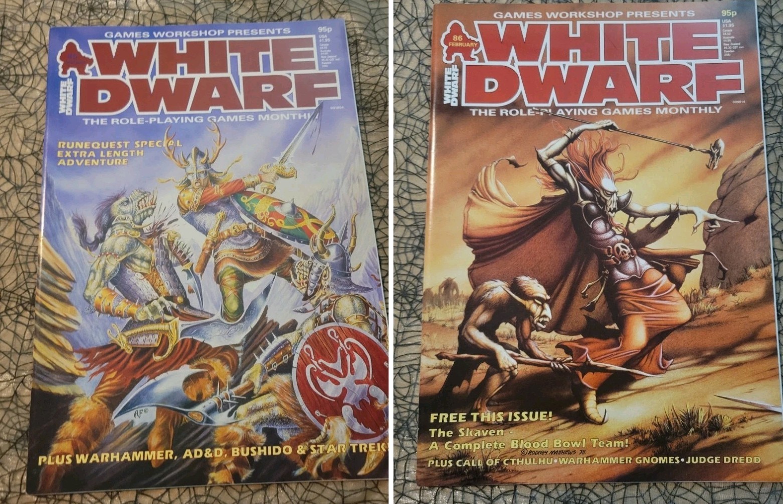 Games Workshop Warhammer 40k White Dwarf Magazine Lot Issue #85 + #86 Vintage