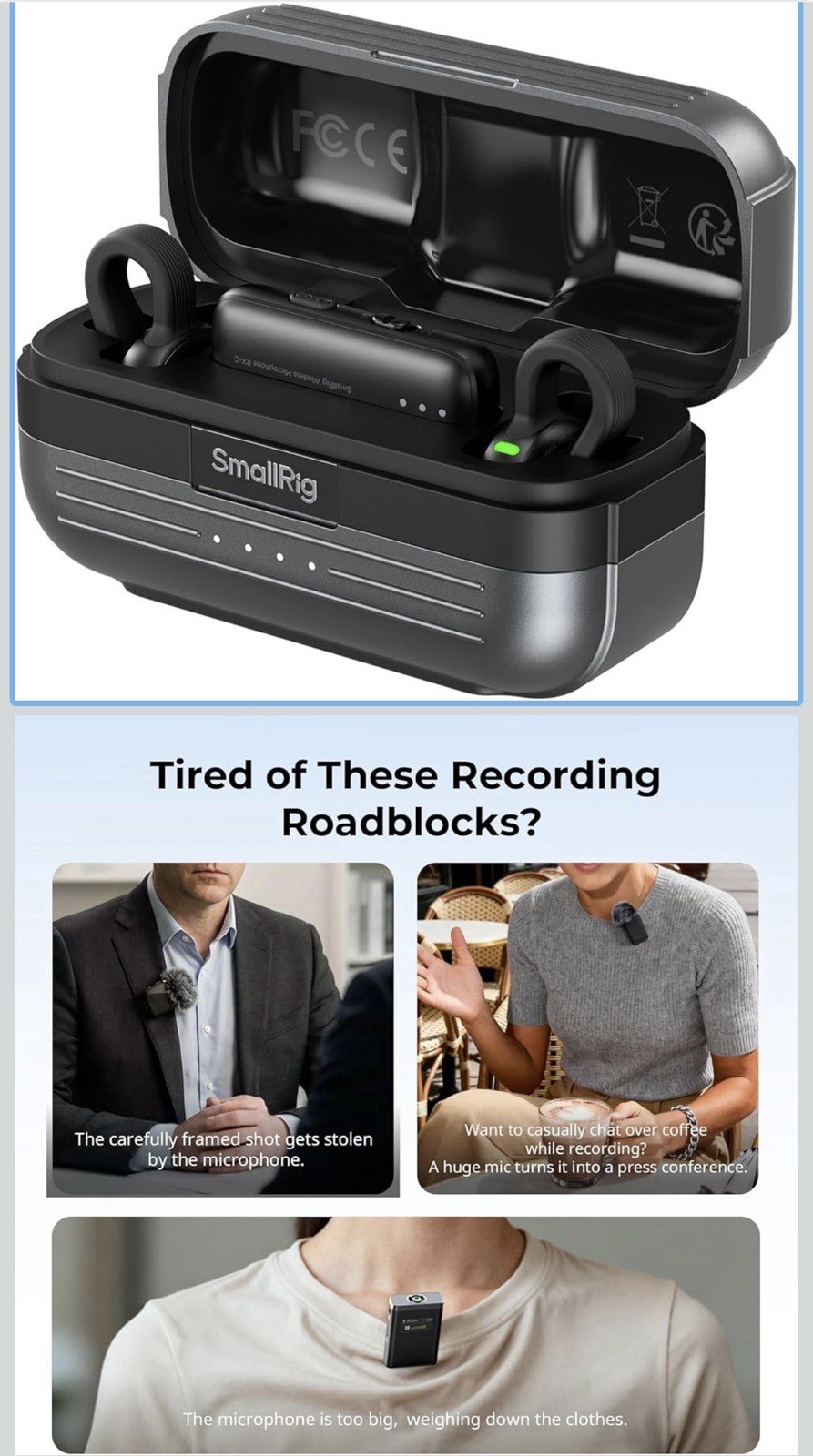 SmallRig S70-C2 Wireless Microphone System with Charging Case 5717