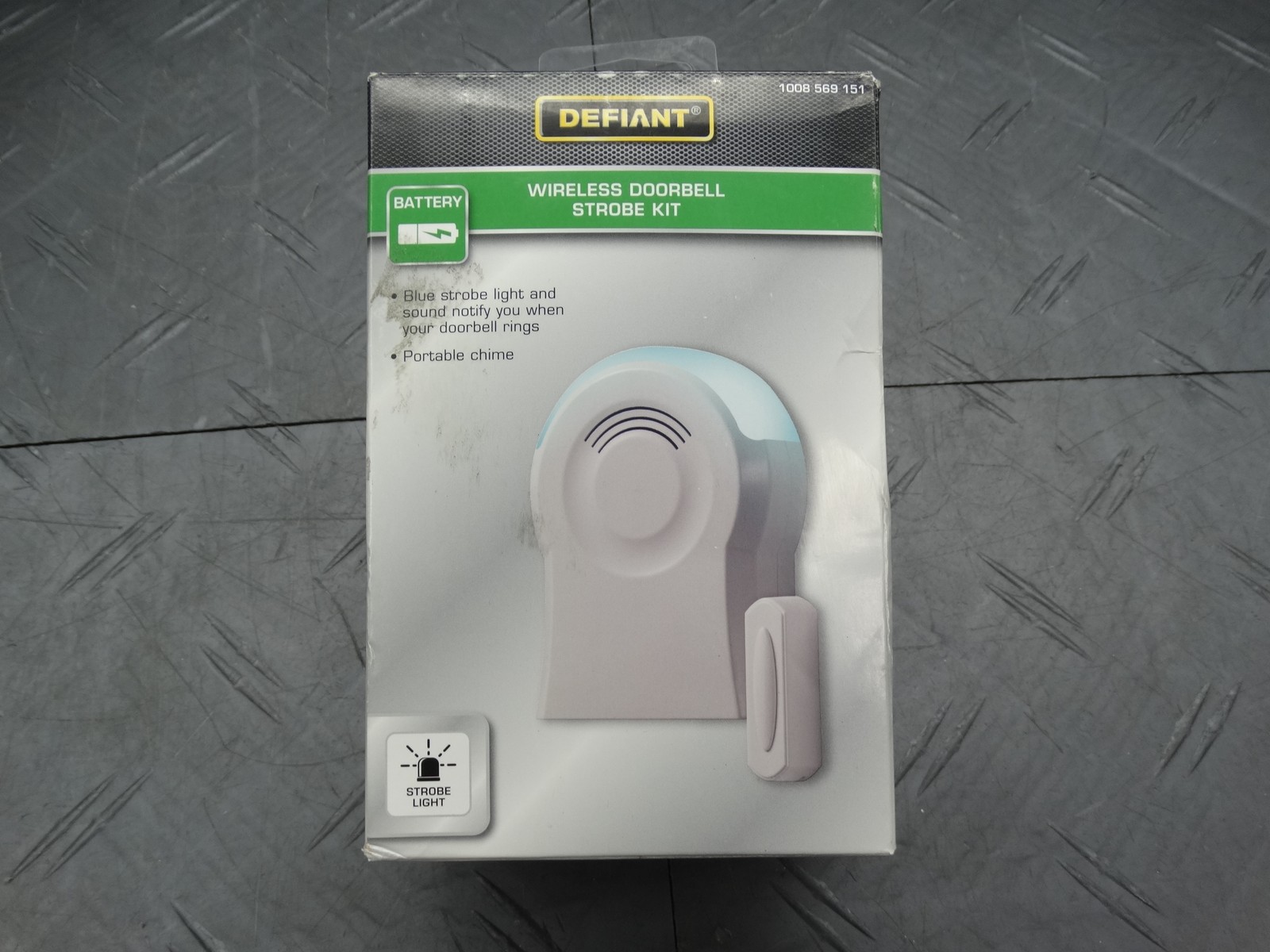 Defiant Wireless Battery Operated Tabletop Doorbell Kit Wireless Push Button