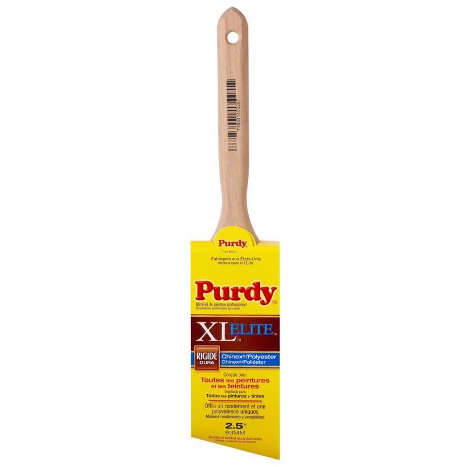 Purdy 144152525 XL Elite Glide Wood Handle Angle Trim Paint Brush 2-1/2 W in.