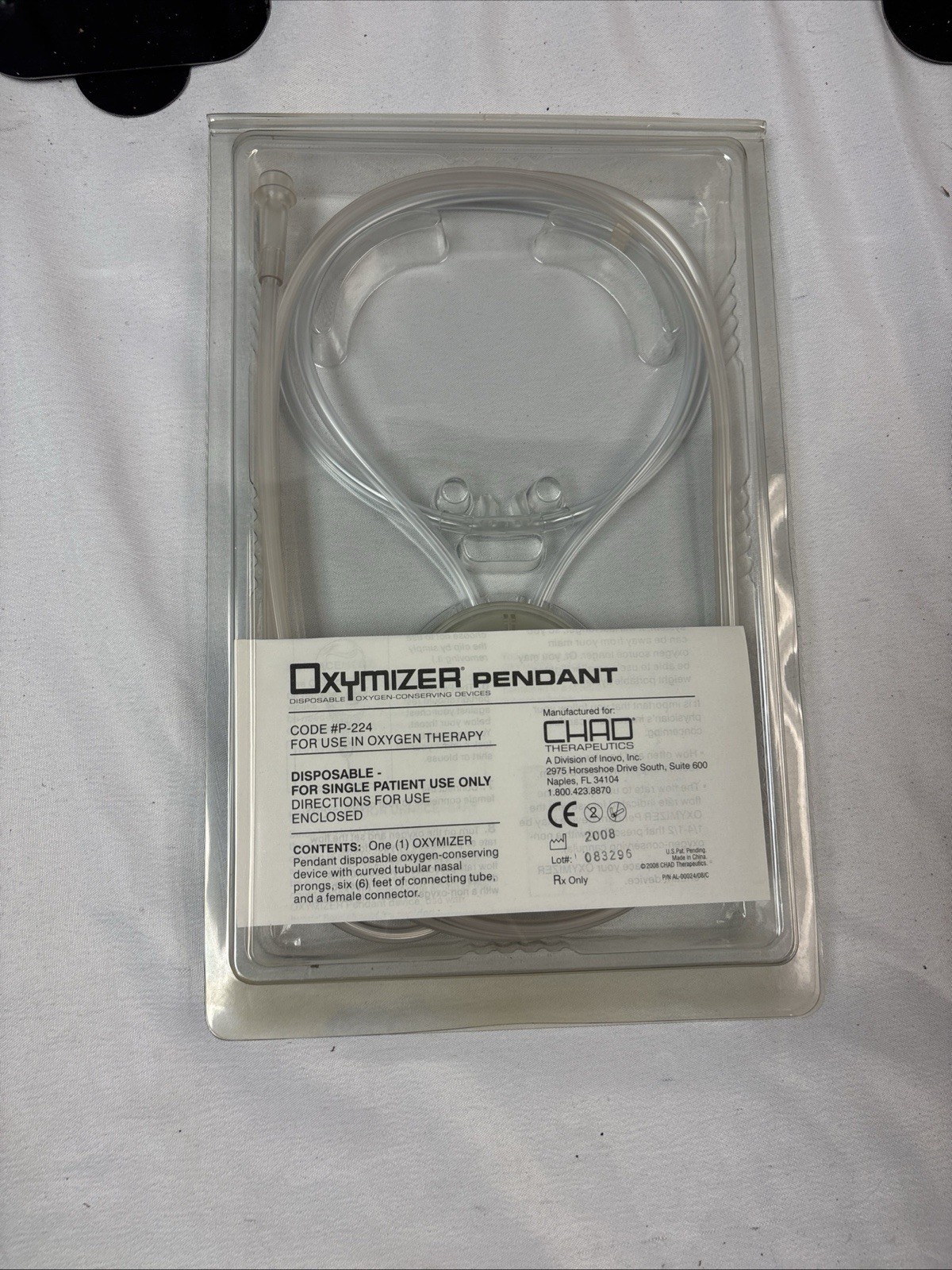 Oxymizer Pendant Disposable Oxygen Conserving Device Style P-224