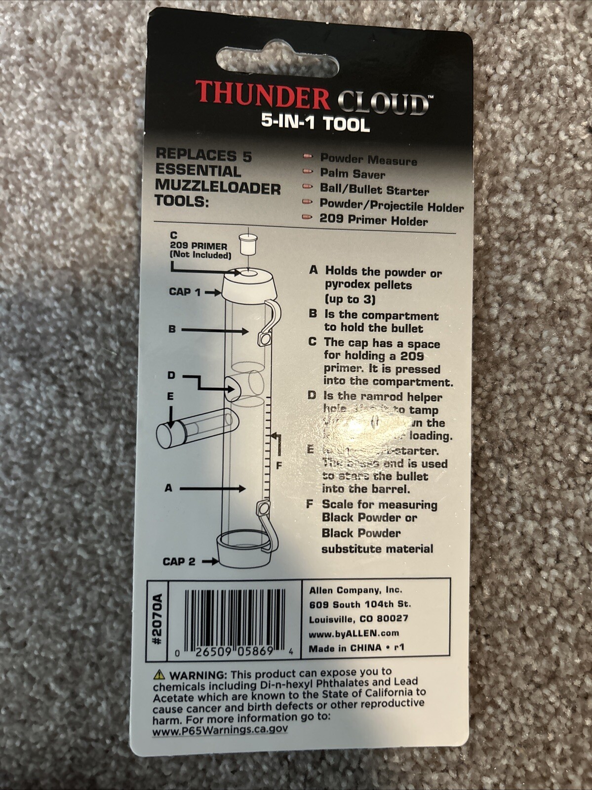 Thunder Cloud 5-In-1 Tool Replaces 5 Essential Muzzloader Tools New