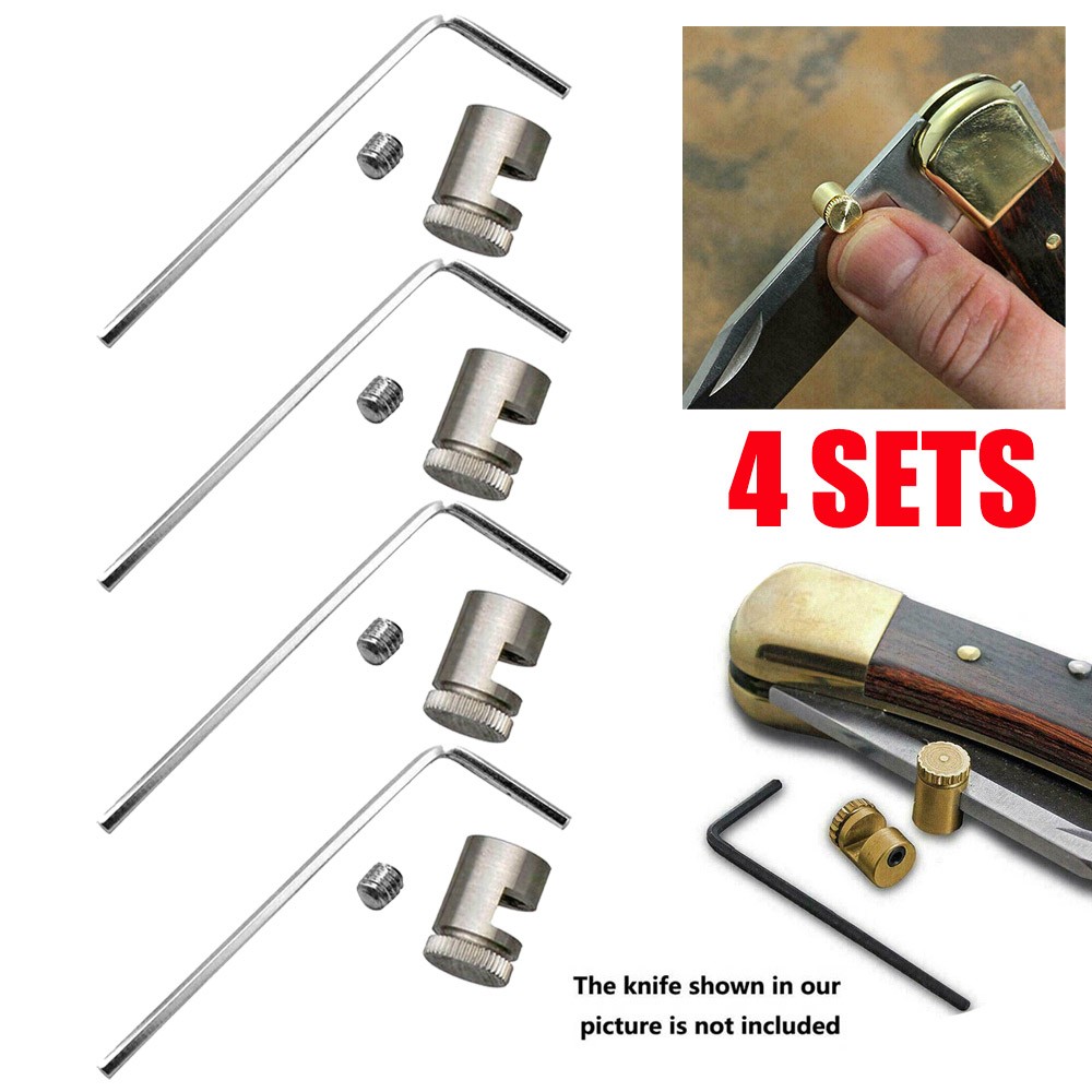 4Pcs Stainless Steel Thumb Stud Knives For Buck 110 and other Folding knife USA