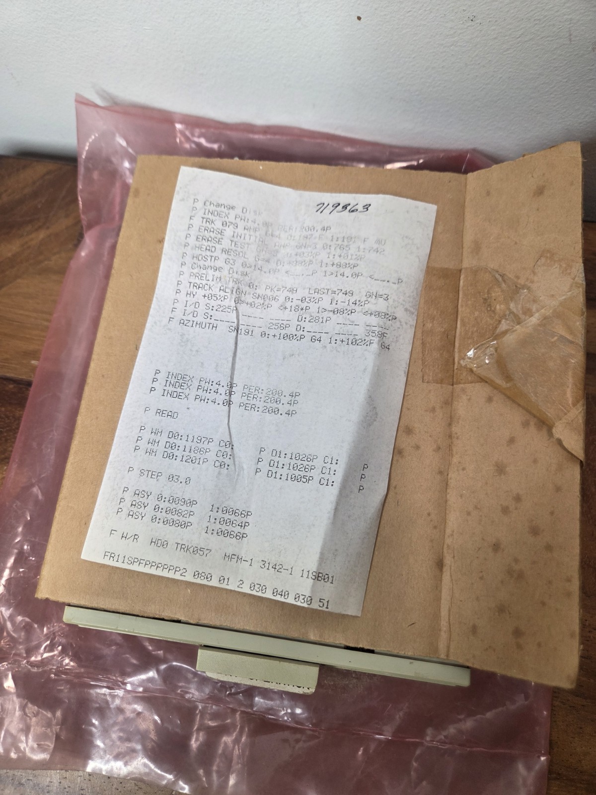 Vintage 1983 M4853 Mitsubishi Mini Flexible Disk Drive White Floppy