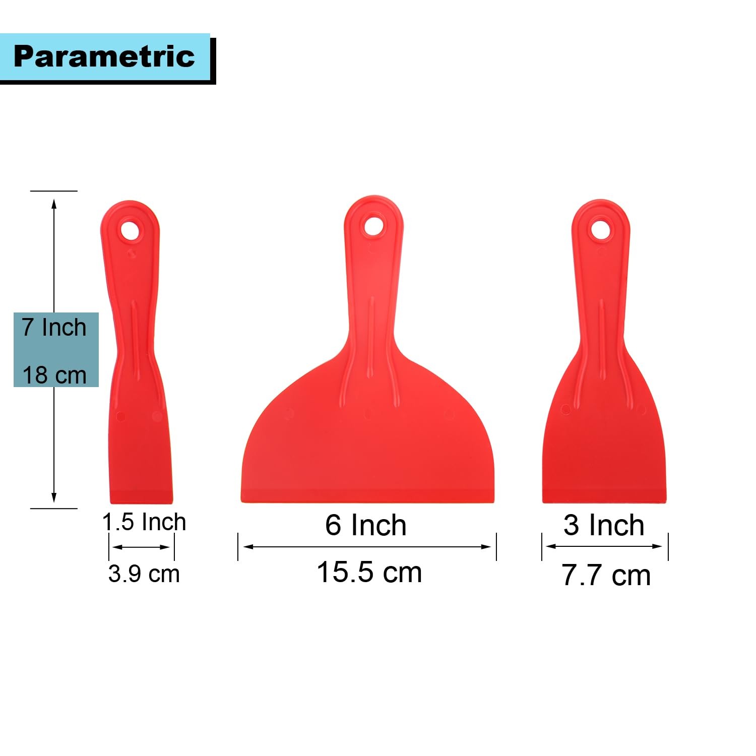 3 Pcs Putty Knife,Flexible Plastic Paint Scraper Tool for...