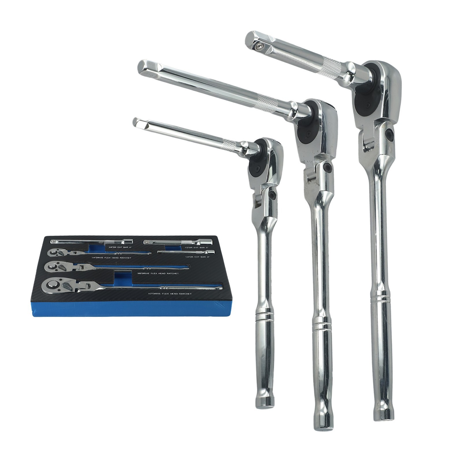 Extra Leverage For Hard-to-Reach Areas 72 Tooth Ratchet Ergonomic Handle