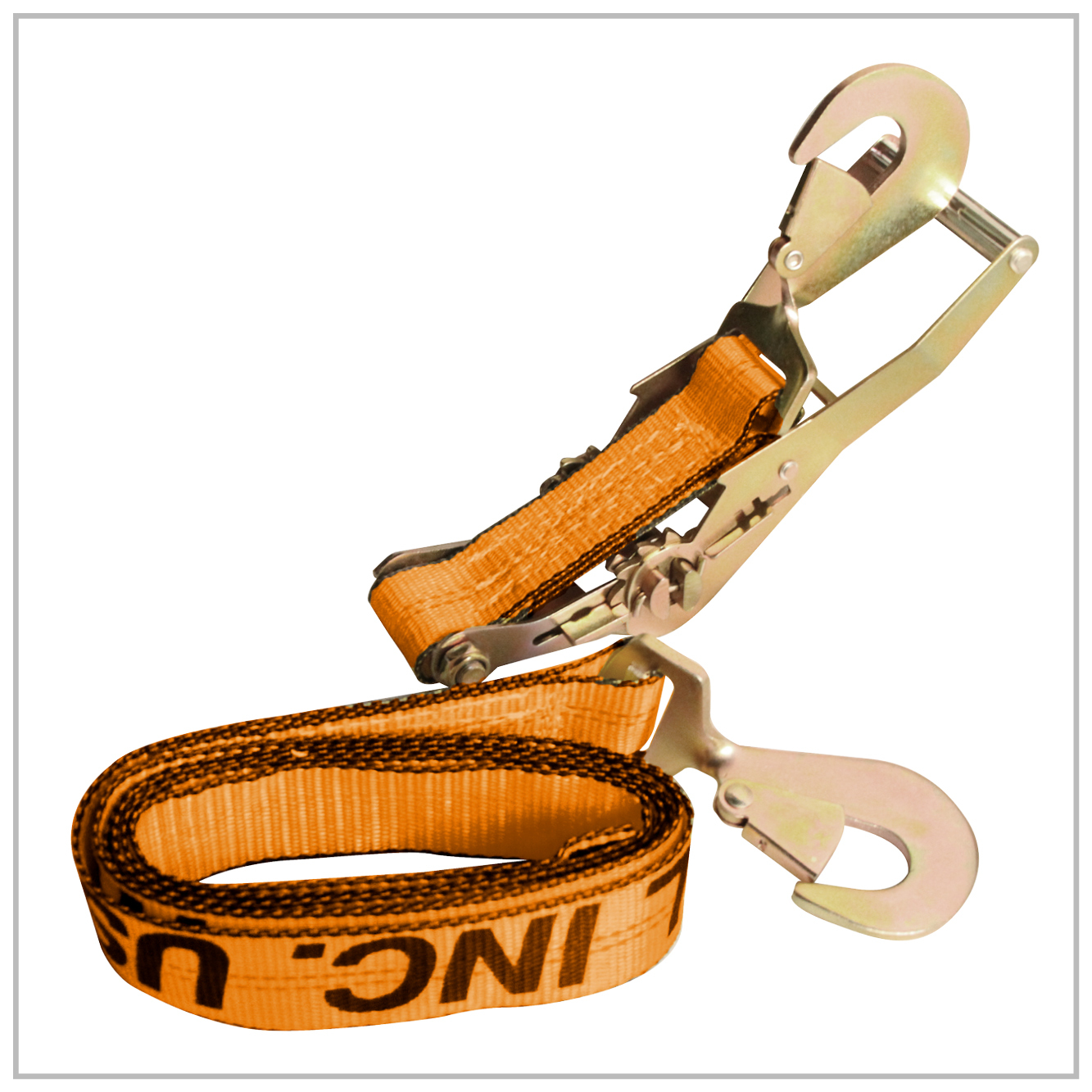2 pack - 2" x 9 FT Twisted Snap Hook Ratchet Assembly Tie Down Wheel Lift Straps