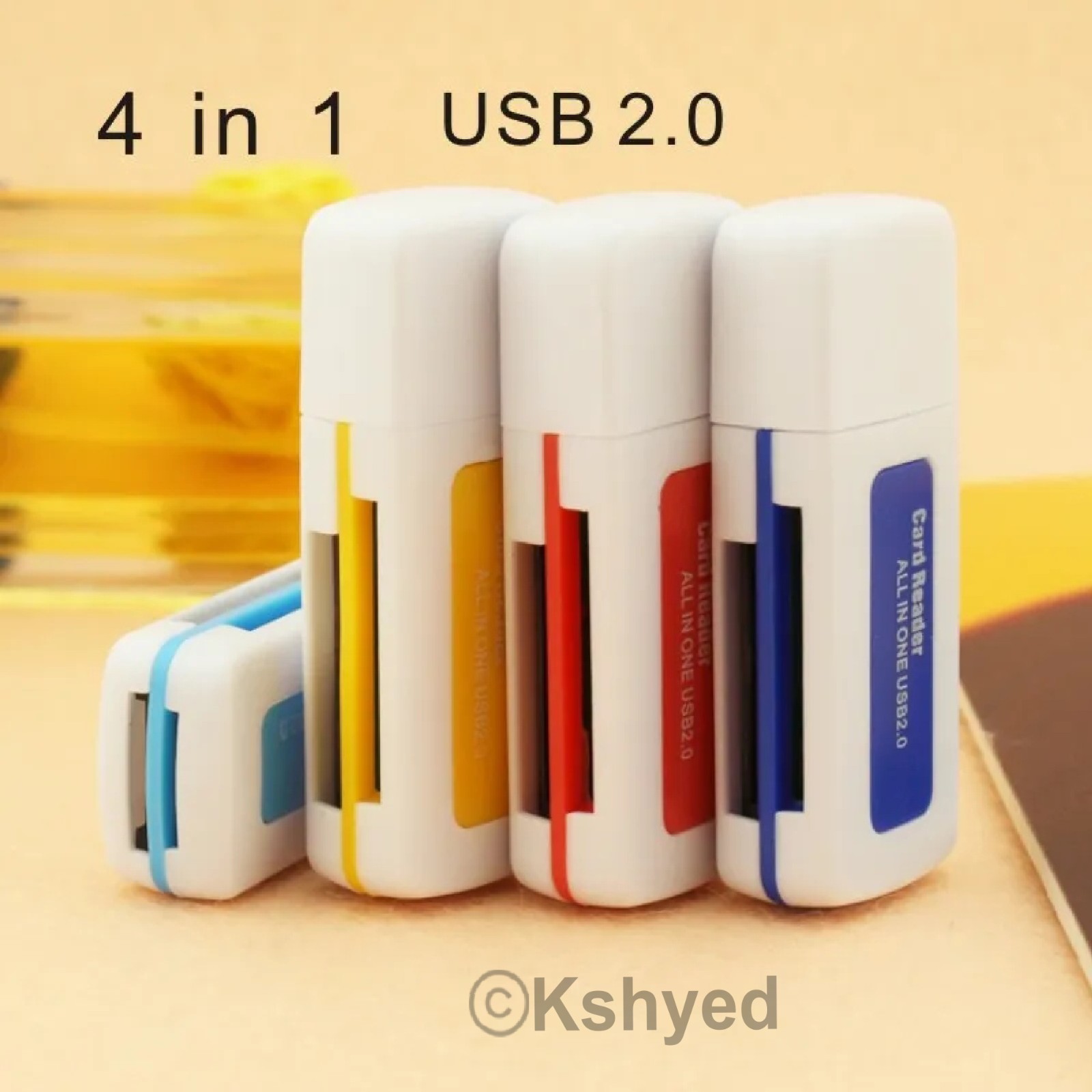 4 in 1 Memory Card Reader USB 2.0 Adapter Micro SD Card T-Flash MS M2 TF (2 Pk)