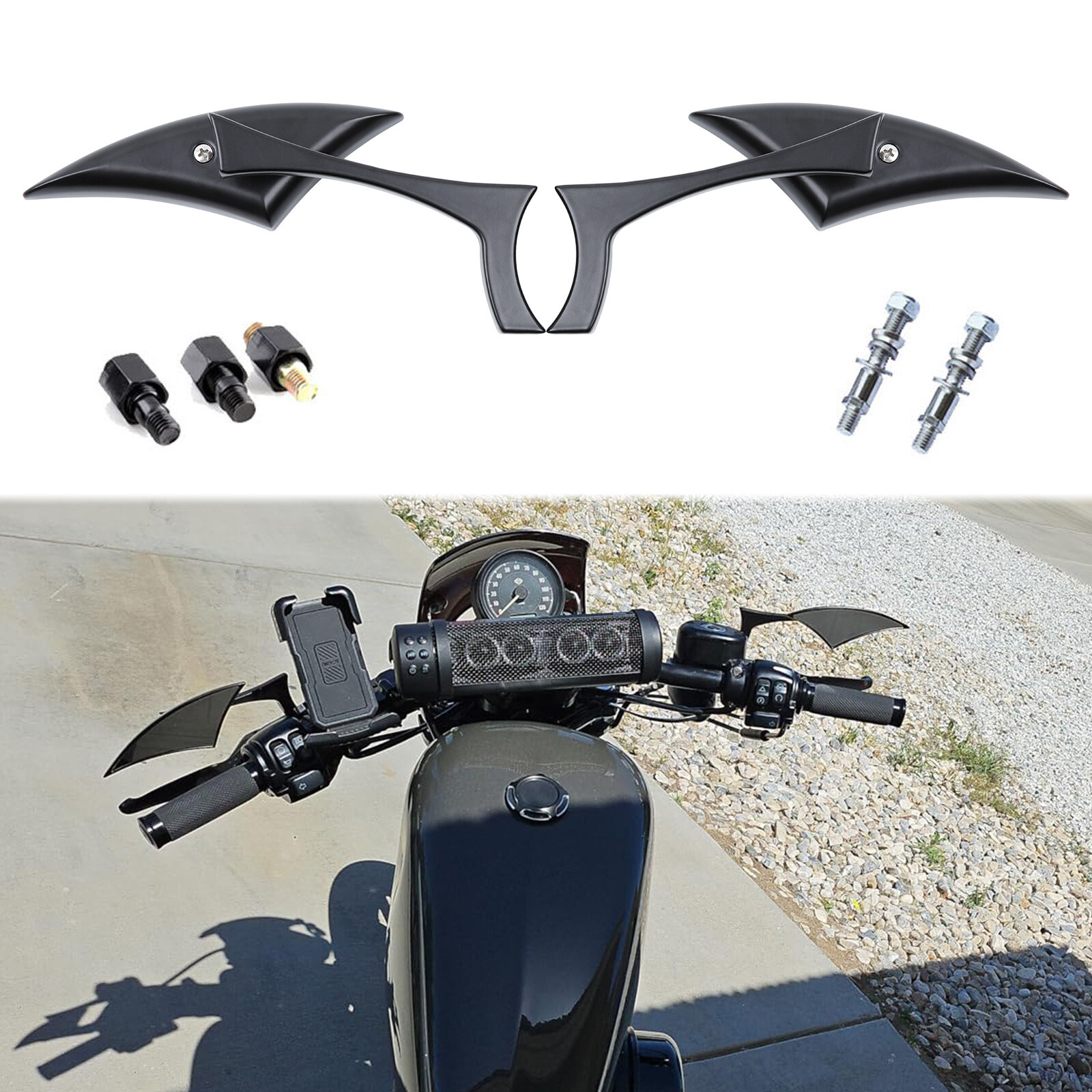 Motorcycle Side Mirrors Rearview For Harley Sportster 883 Iron 1200 Softail Dyna
