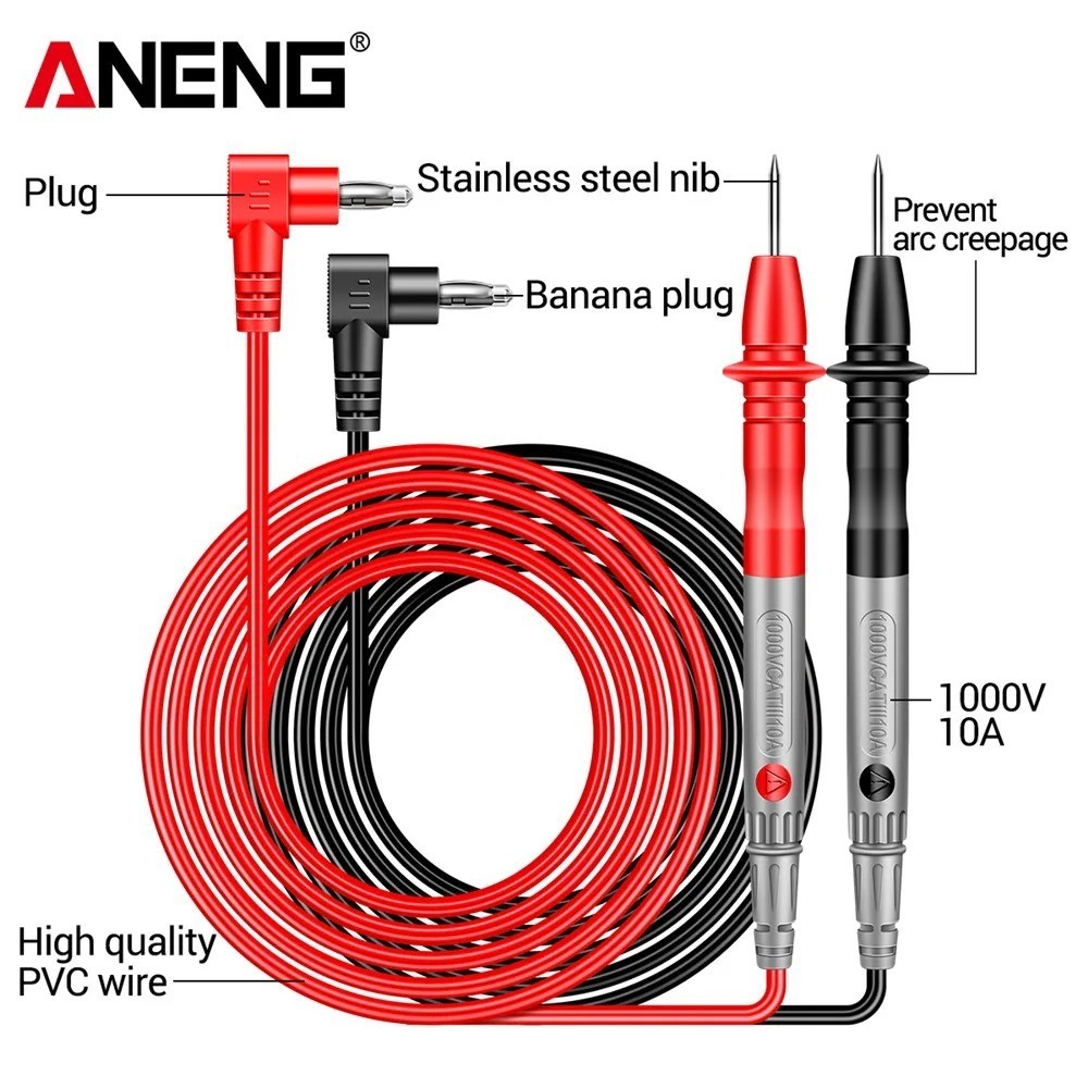 PT840 Multimeter Test Leads 10A PVC Universal Probe Pen Needle Cable
