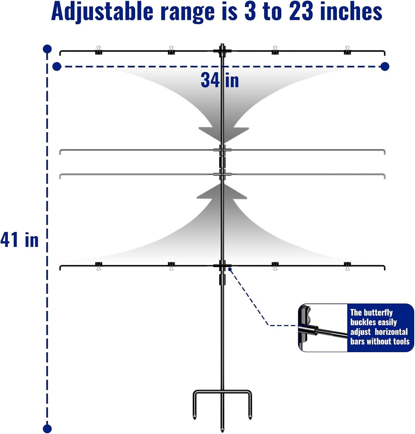 Highwild Adjustable Steel Paper Target Stand with 8 A-
