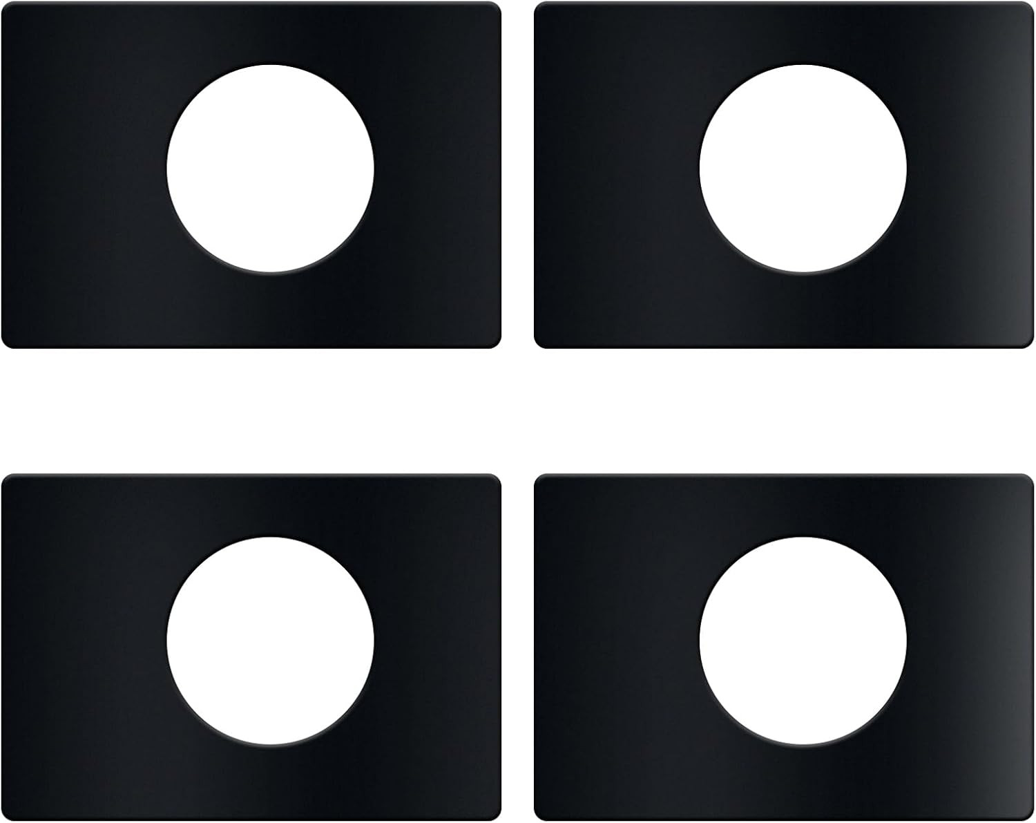 4PCS Door Knob Reinforcement Plate Black Door Lock Fixing Cover Filler Repair B