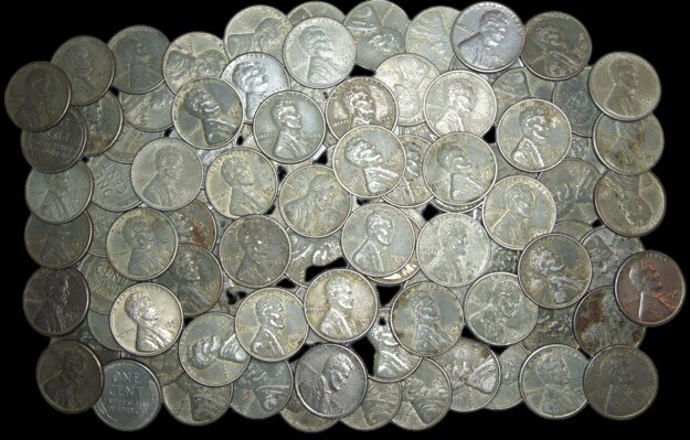 🍀🍀1943 Steel Wheat Pennies Lot Of (100) - 100 Steel Pennies War Pennies 🍀🍀