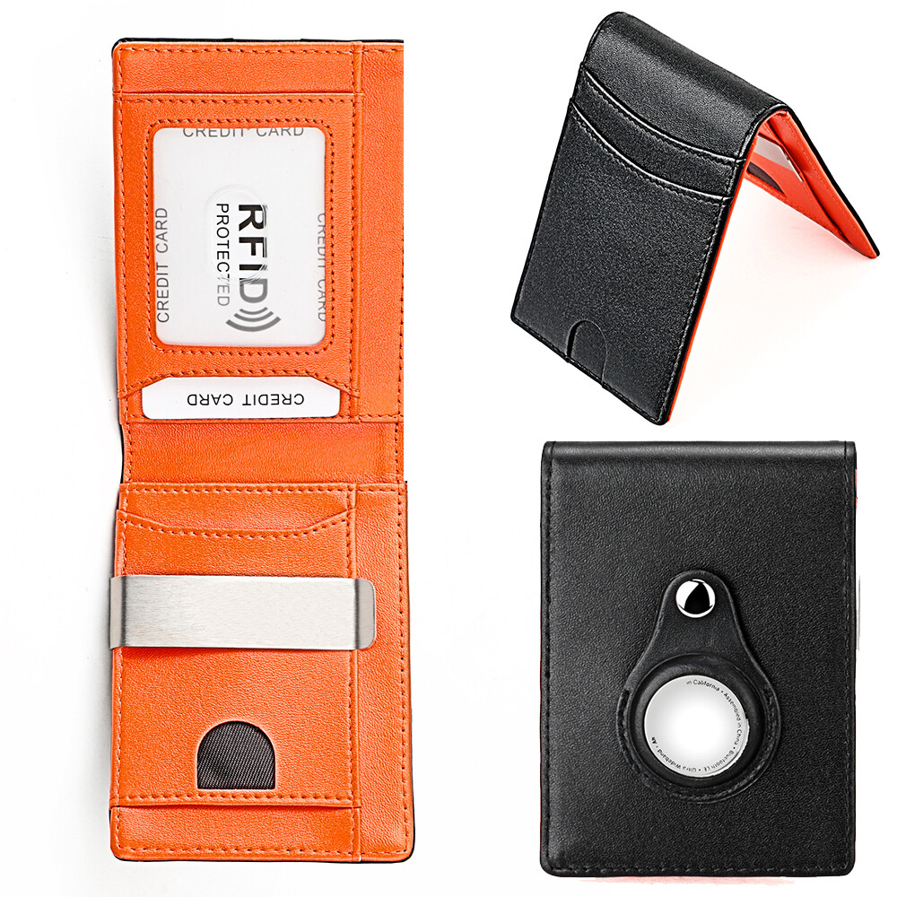 RFID Blocking Mens Slim Bifold Wallet Credit Card Holder Front Pocket Money Clip