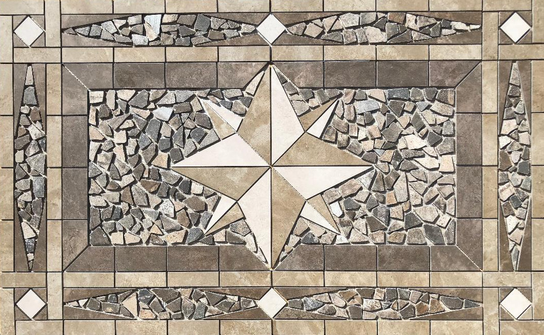 58 1/4" x 36" Tile Medallion Deco - Daltile Porada & Affinity tile series