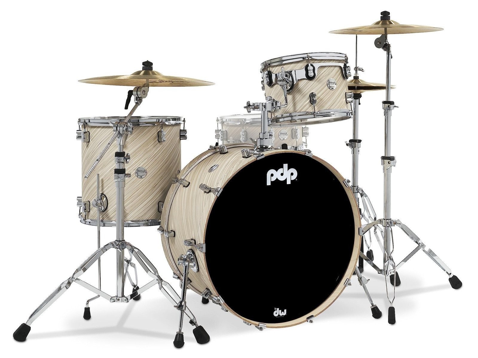 Pacific Drums & Percussion PDP Concept Maple 3-Piece Rock, Twisted Ivory Drum...