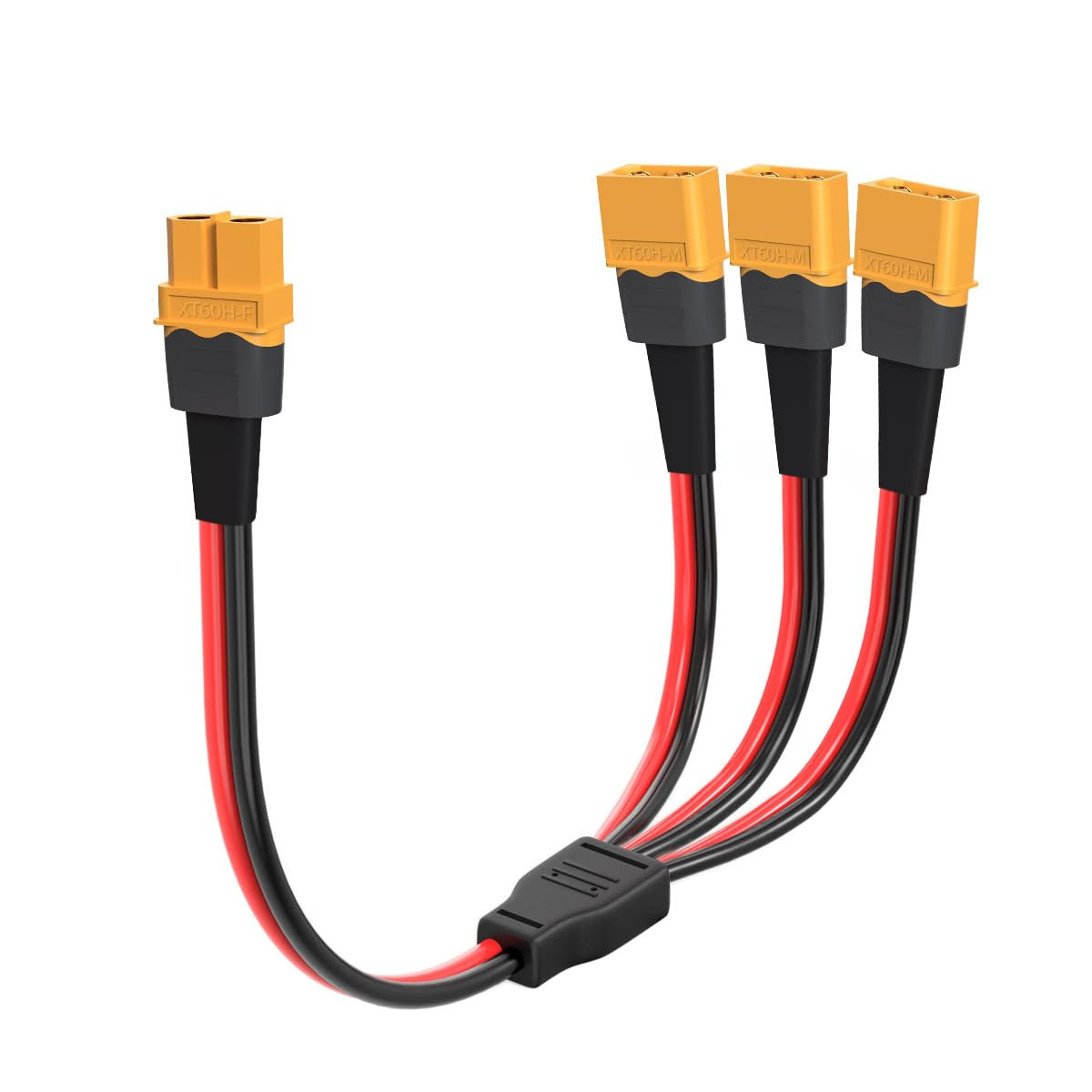 XT60 Splitter Cable,12AWG XT60 1 Female to 3 Male Connector Cable for UAV Pha...
