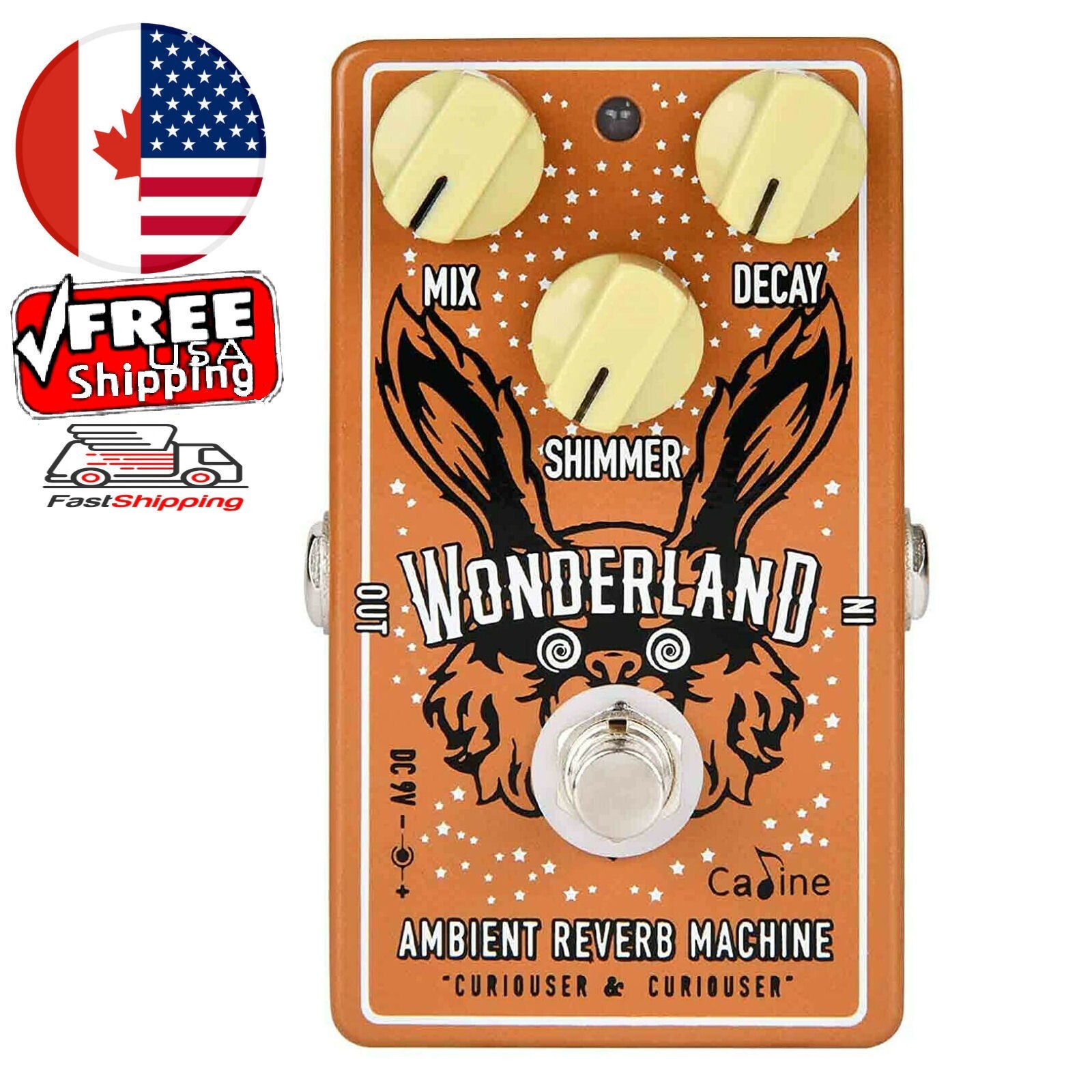 Caline CP-508 Wonderland Ambient Modulated Digital Reverb Guitar Effect Pedal CA