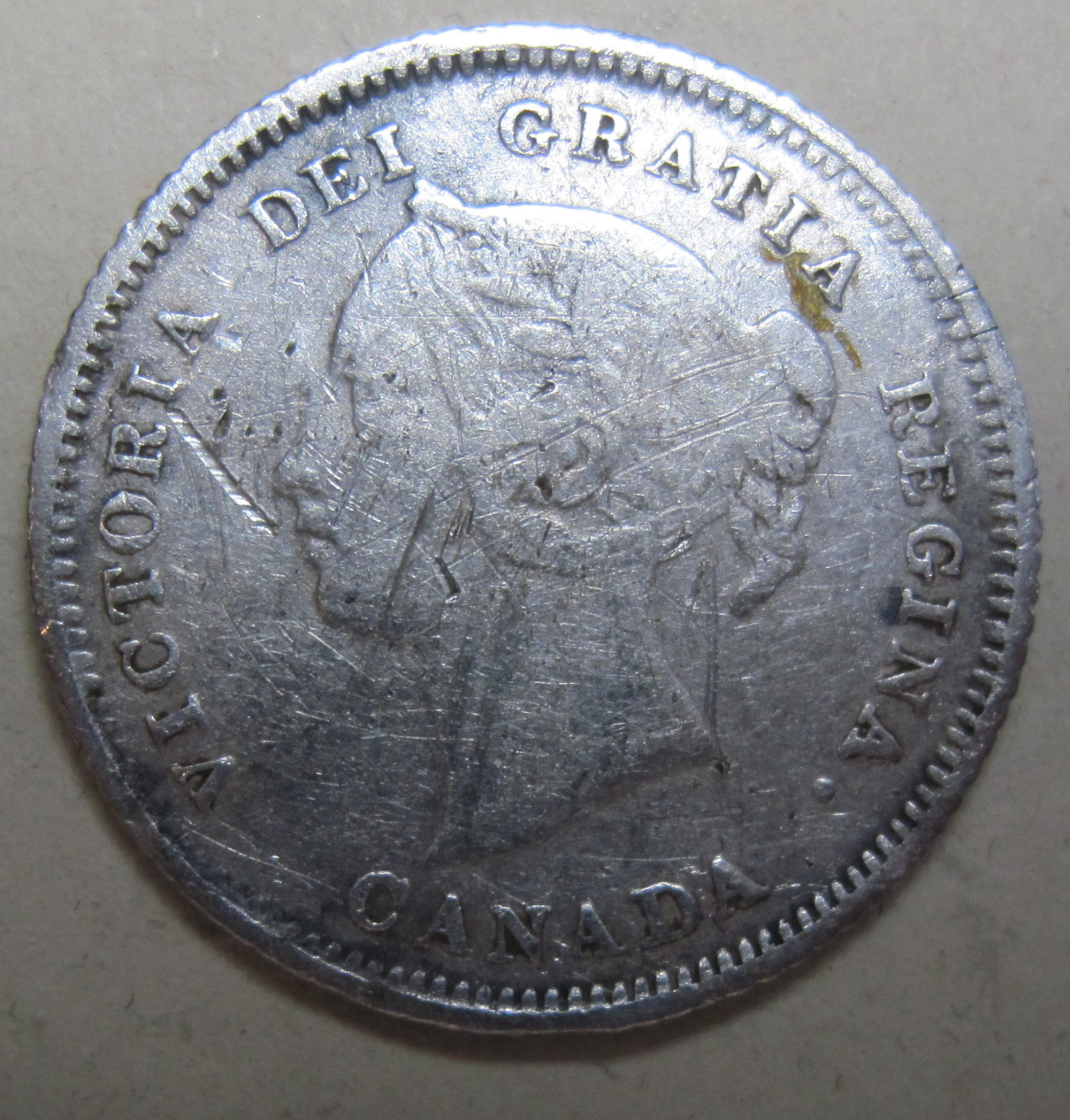 1880 H Canada silver Five Cents .925% (#47k)