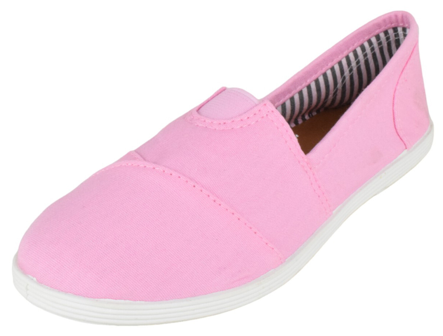 Forever Flat Women Shoes Linen Canvas Slip-On Loafers MURPHY-23 Light baby Pink