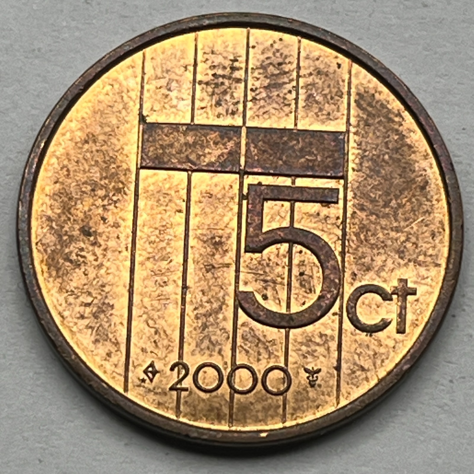 Netherlands / 5 Cents / 2000 / KM#202 / World Coin / (03-0486)