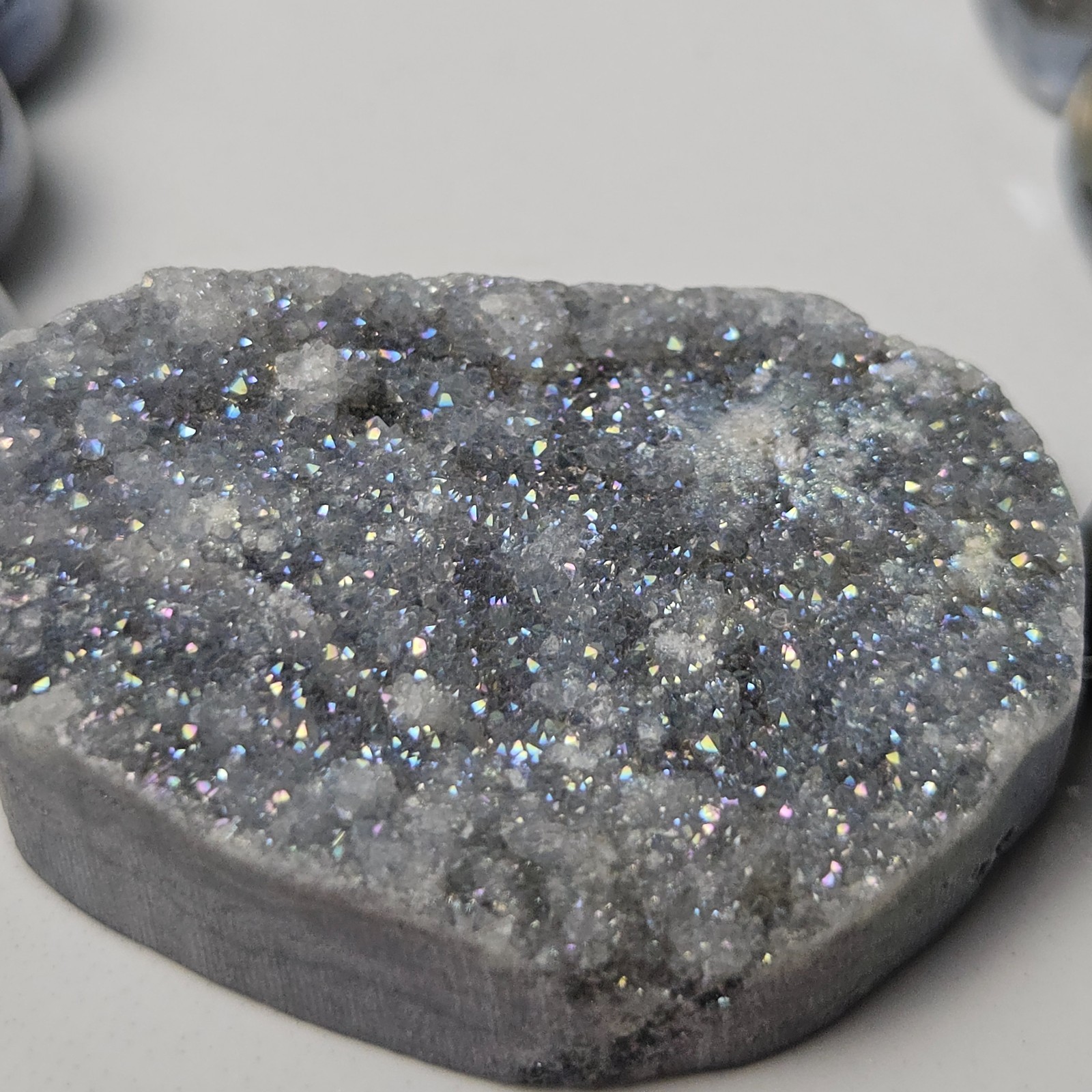 Homemade Stretch Bracelet Natural Druzy Stone