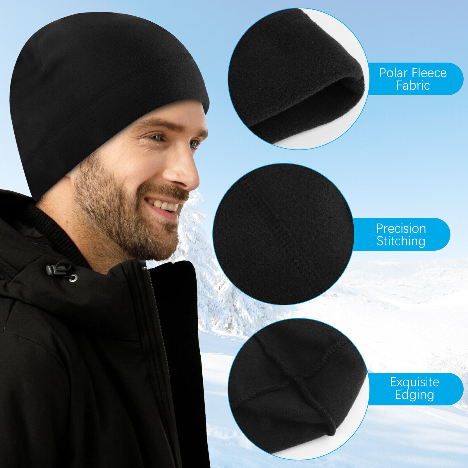 Military Tactical Skull Cap Winter Warm Fleece Windproof Ski Beanie Hats USA Lot