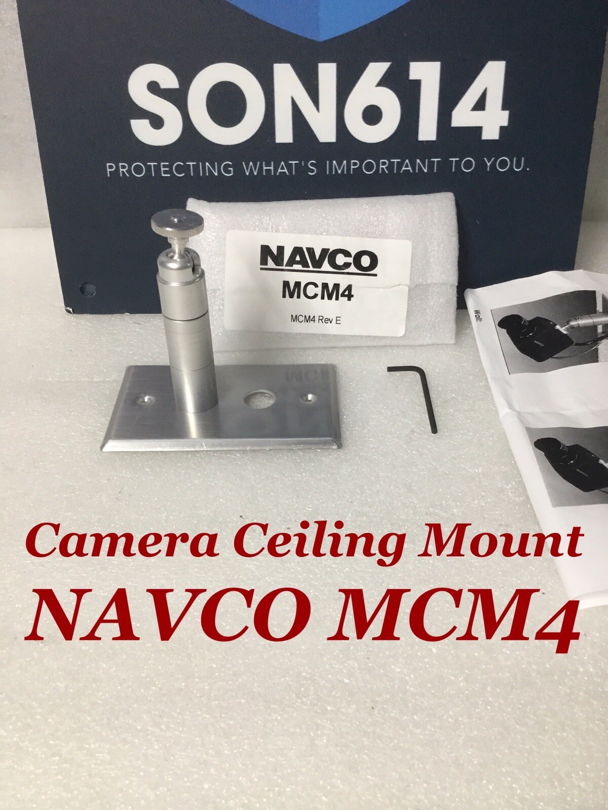 3" Tall NAVCO MCM4 Wall / Ceiling Mount Stand With Plate Security Camera NEW!