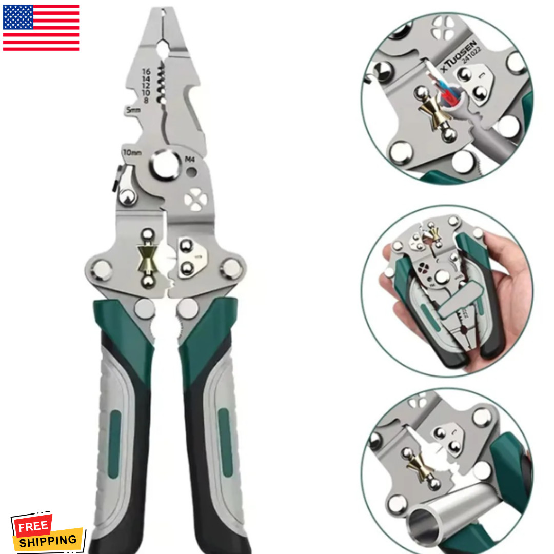 Multi-Function Wire Stripper Tester​​ 18 IN 1 Foldable Plier with Voltage Tester