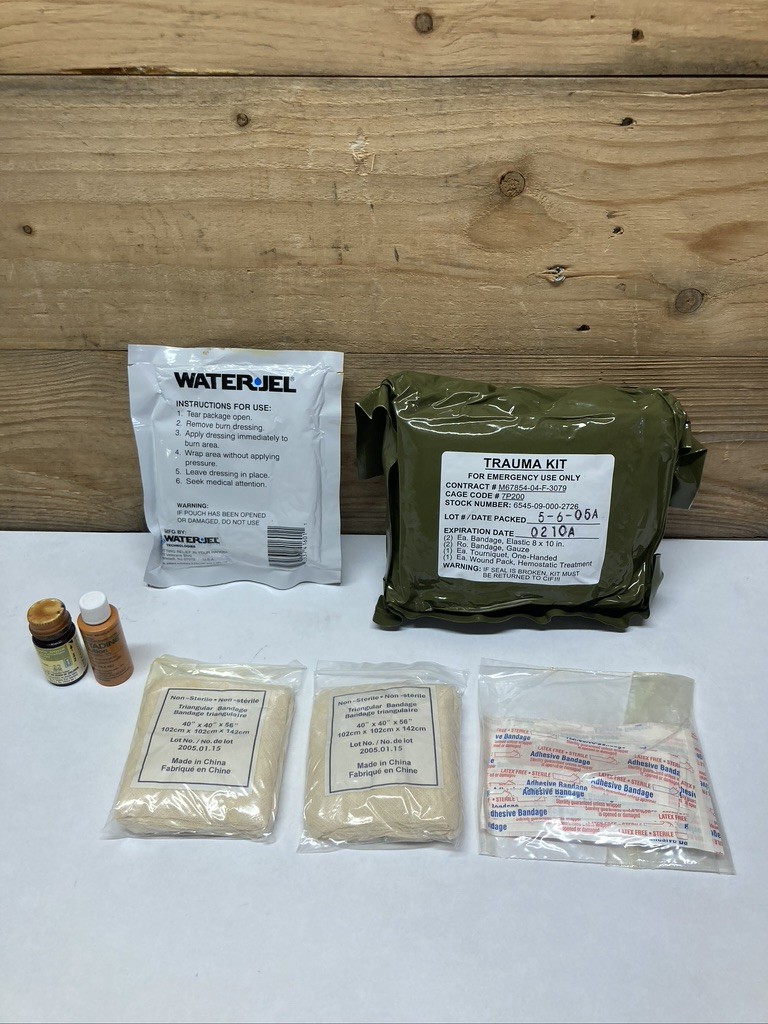 Individual First Aid Trauma Kit Coyote Brown US Military Genuine USA Medic