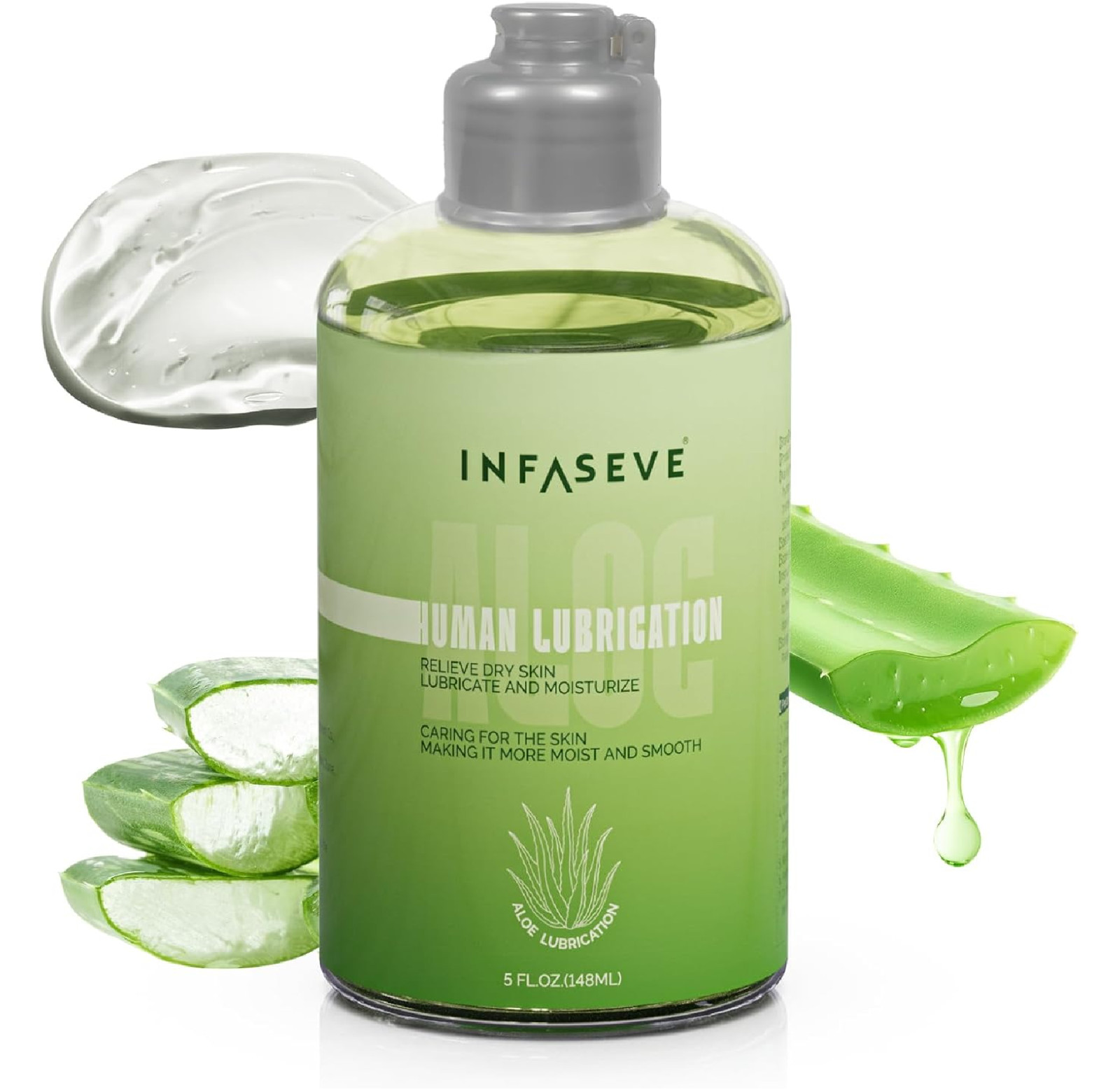 Water Based Personal Lubricant with Aloe Vera, Long-Lasting Sex Lube, Vaginal &