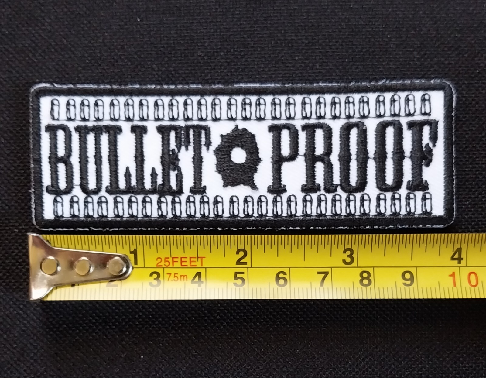 BULLET PROOF ~ Name Tag Motorcycle Vest Jacket Hat Military Biker Patch