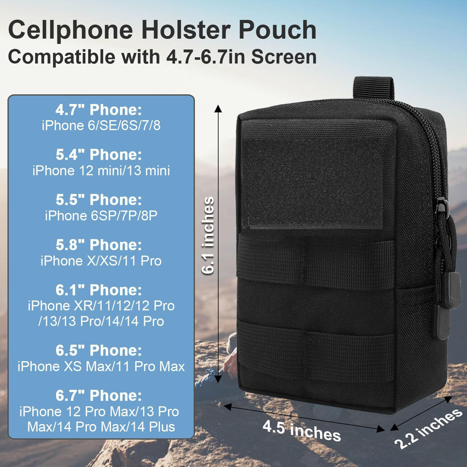 Tactical Molle Pouch Small Tools Storage Bag Compact Utility EDC Waist Bag Pack