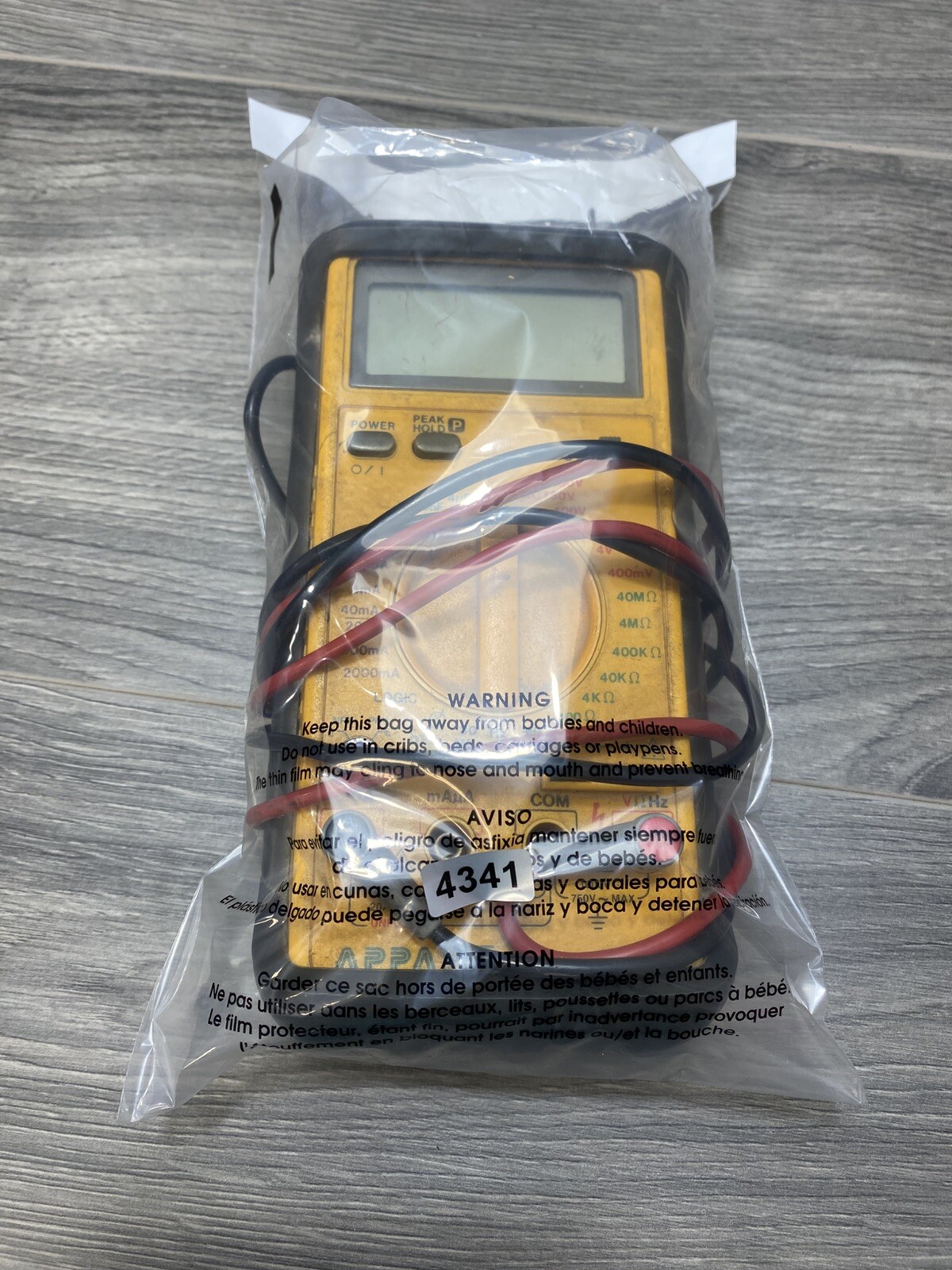 Appa95 Multimeter with test probes and rubber case