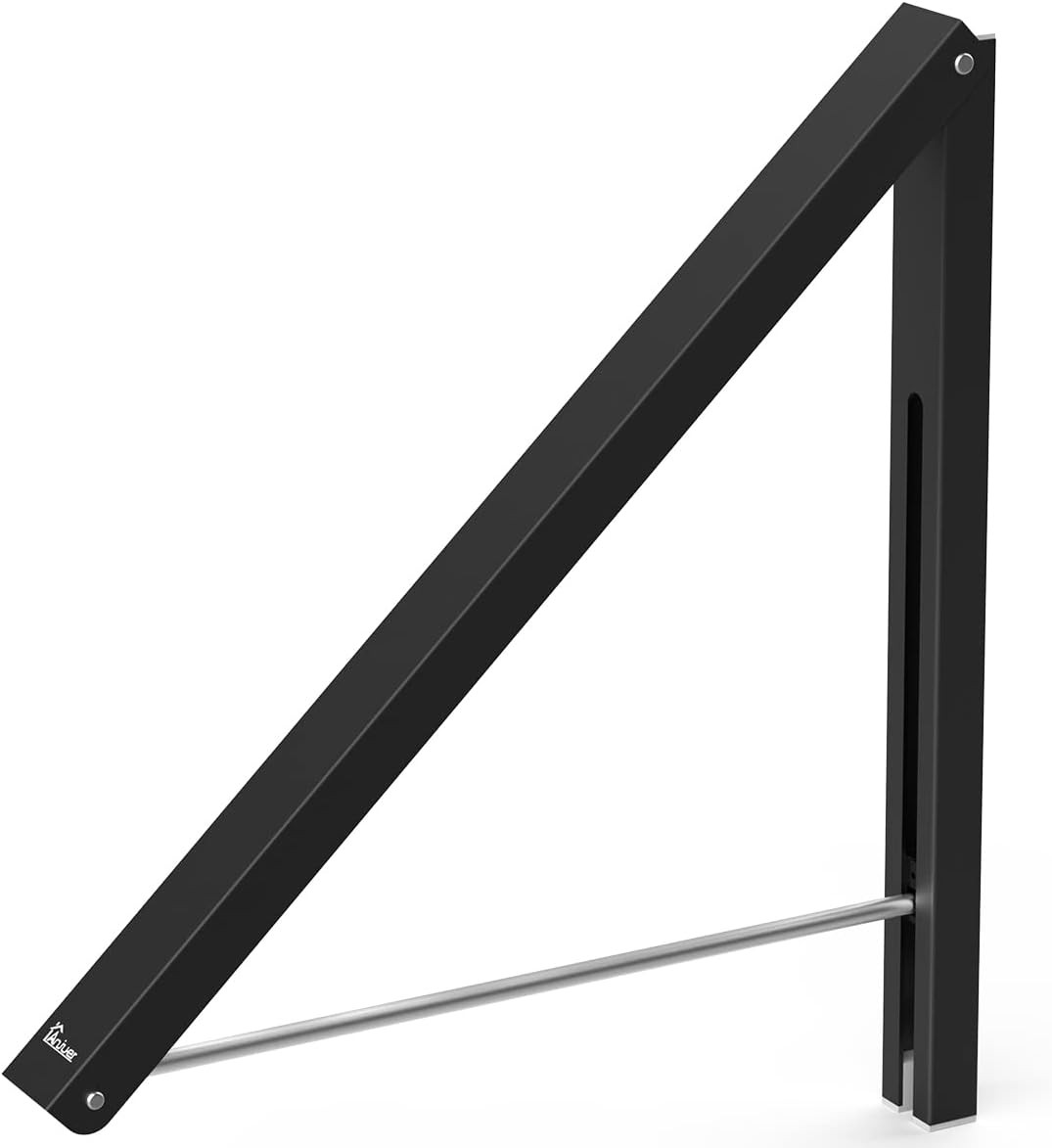 Laundry Room Clothes Rack - Wall Mounted Retractable Folding Clothes Hanger Dryi