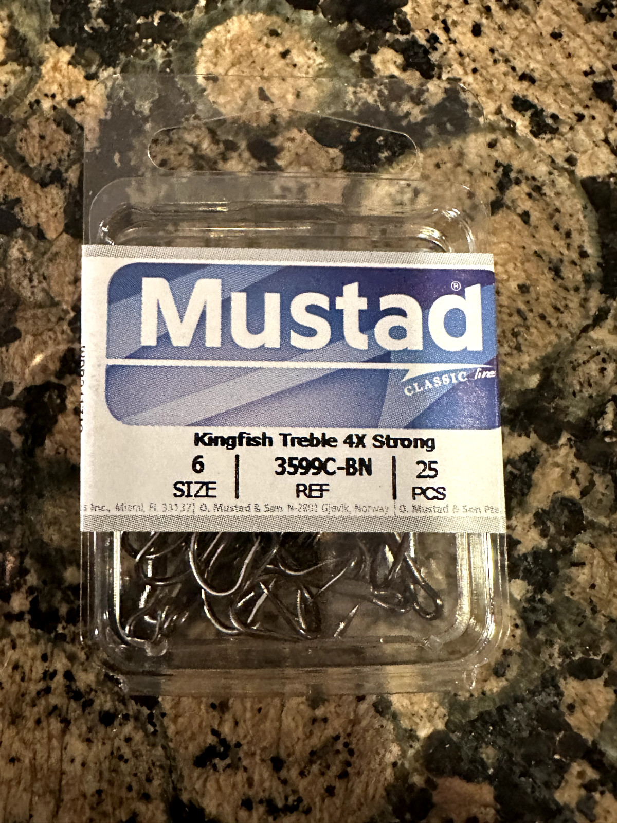 Mustad Kingfish Treble 4x Strong Size 6 3599C-BN
