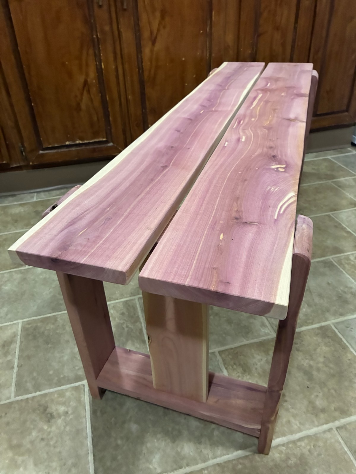 Handmade Reclaimed Eastern Red Cedar Bench