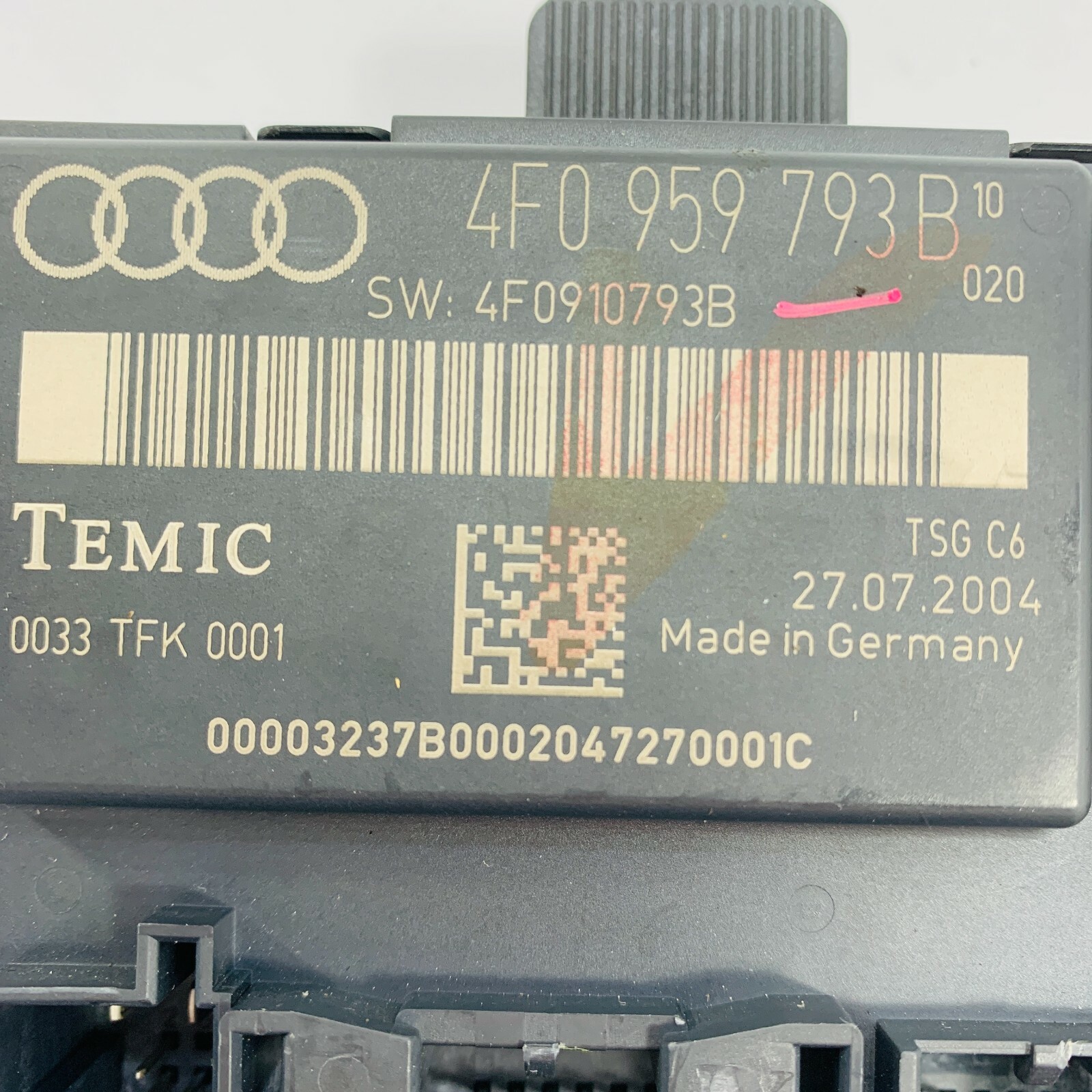 05-06 Audi A6 Quattro Driver Left Front Door Control Module Unit OEM 4F0959793B