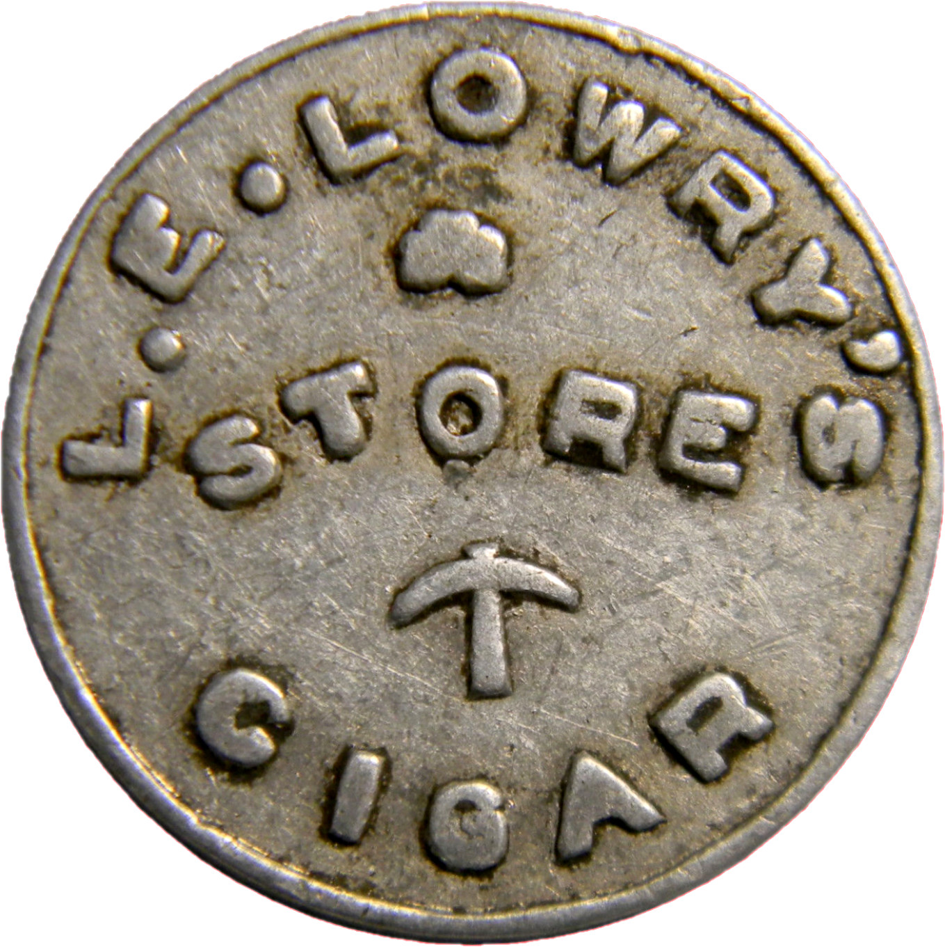 Centerville Michigan,  L.E. Lowry's Cigar Store Token 25¢ In Trade Token (0610)