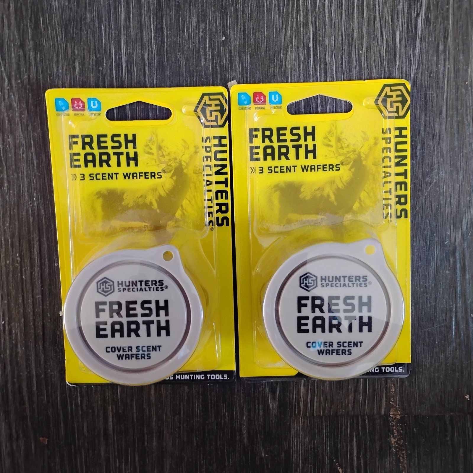 Lot Of 2 Packs Of Hunters Specialties Fresh Earth 3pack Cover Scent Wafers