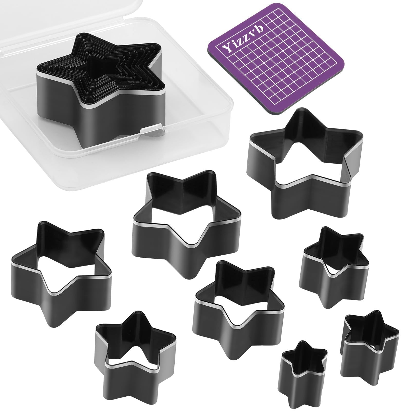 8 Pcs Leather Star Shape Cutter Tool Set, Leather Punch Set, High Carbon Stee...