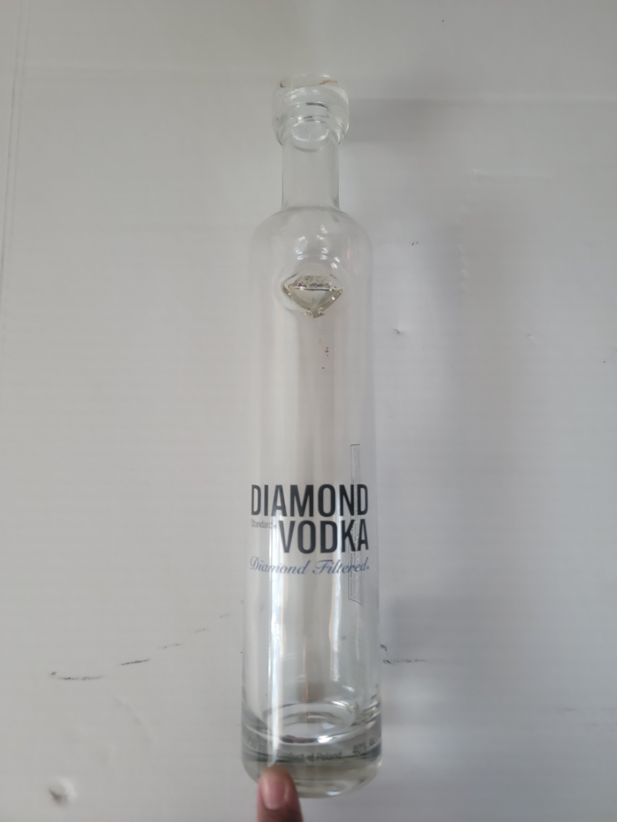 The Diamond Standard Vodka Bottle Empty with Crystal