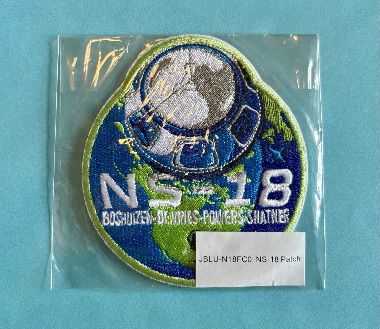 NS-18 New Shepard Space Patch W. Shatner, Captain Kirk