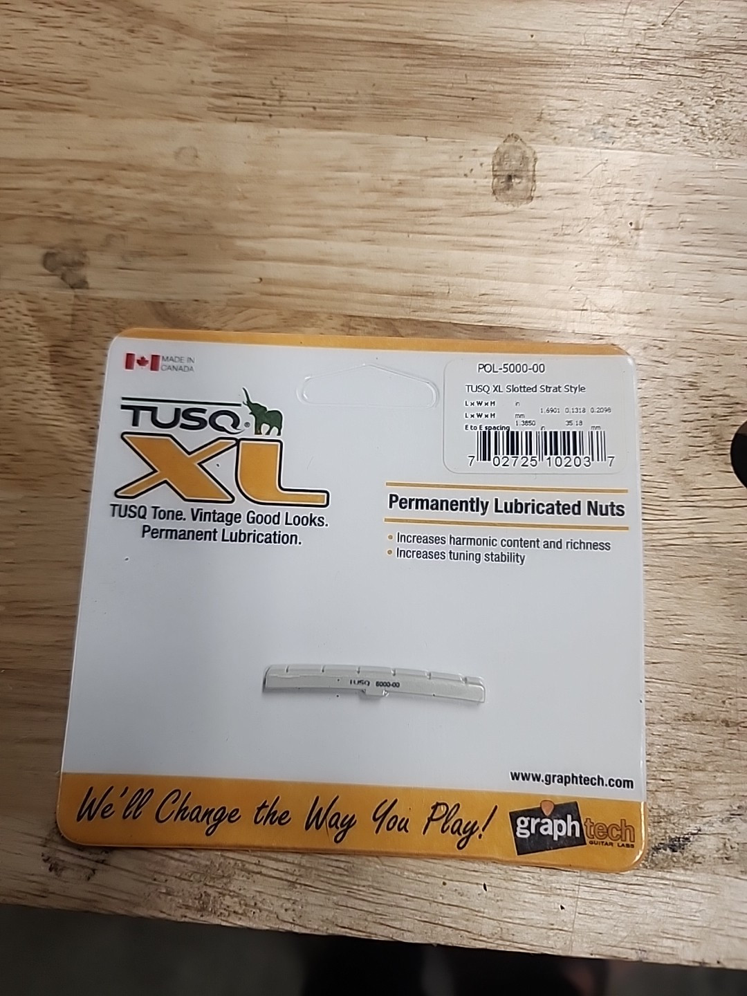 Graph Tech PQL500000 TUSQ XL Slotted Nut - White